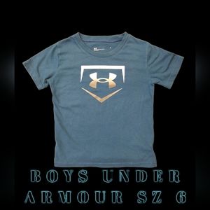 UNDER ARMOUR ,TEAL, SHORT SLEEVE TEE SZ 6
